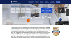 Desktop Screenshot of kimmelcancercenter.org