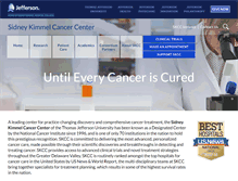Tablet Screenshot of kimmelcancercenter.org